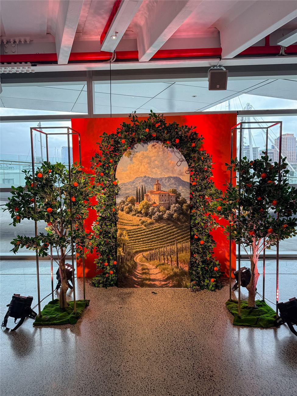 Artificial Citrus / Orange Trees at an event